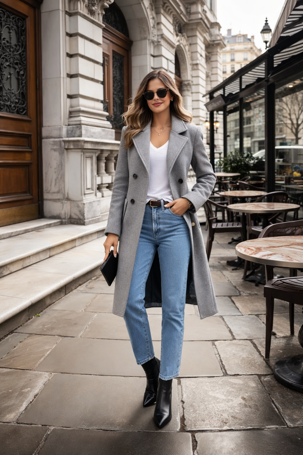 Barbara | Manteau en laine classique à double boutonnage