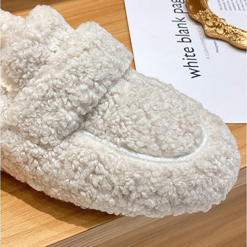 Arielle - Chaussures en peluche avec semelle antidérapante