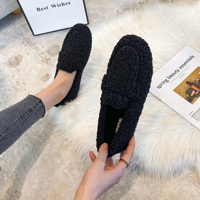 Arielle - Chaussures en peluche avec semelle antidérapante